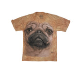 Vintage The Mountain Mens Size M Beige Pug Tie Dye T-Shirt